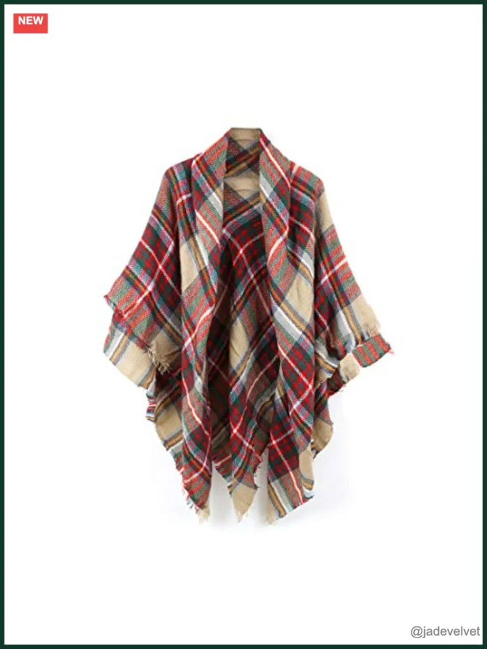 Oversized Plaid Blanket Scarf Shawl Wrap Winter Warm Cashmere Feel Acrylic